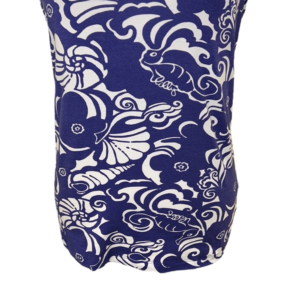 Lilly Pulitzer Michele Tide Pools V-Neck Tee - S - Picture 4 of 12